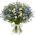 Blue Bouquet with Hint of Yellow