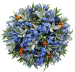 Blue Forget Me Not Bouquet with Orange Berry Bouquet