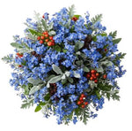 Blue Forget Me Not Bouquet with Orange Berry Bouquet