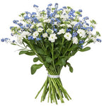 Blue Forget Me Not with Fragrant Stocks Bouquet