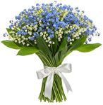 Blue Forgot Me Not and Convallaria Bouquet