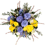 Blue Hyacinth with Daffodils Bouquet - Flowers Box London