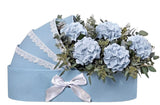 Blue Hydrangea Luxury Cradle Box - Flowers Box London