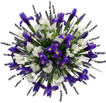 Blue Iris and Sweet Pea with Lavender Bouquet
