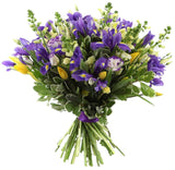 Blue Iris with Snapdragons Bouquet - Flowers Box London