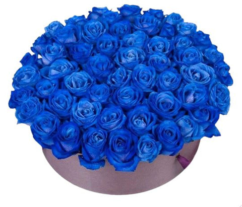 Blue Roses Box - Flowers Box London