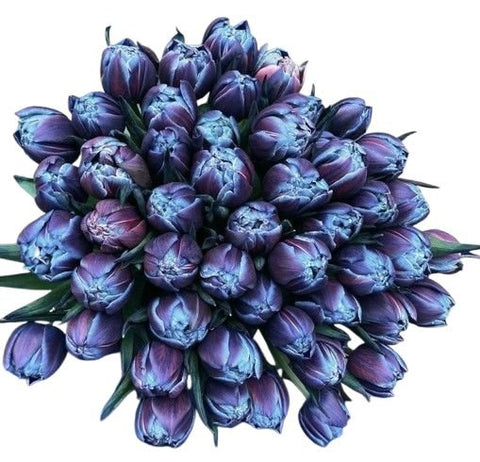 Blue Tulips Bouquet - Flowers Box London