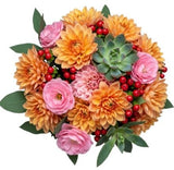 Blush and Amber Harmony Bouquet - Flowers Box London