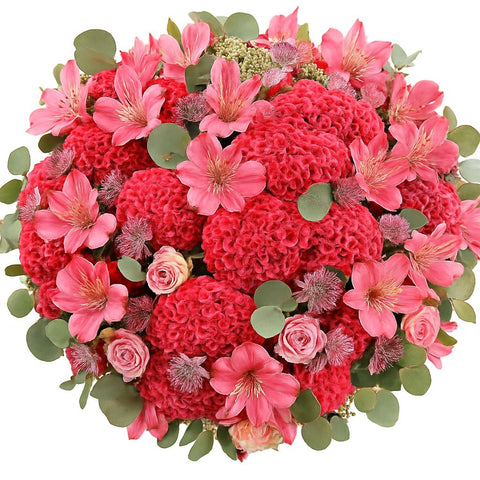 Blushing Ember Bouquet - Flowers Box London