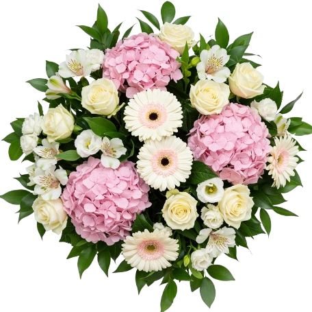 Blushing Grace Bouquet - Flowers Box London