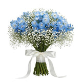 Bouquet Delphinium with White Gypsophila