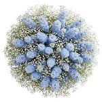 Bouquet Delphinium with White Gypsophila - Flowers Box London