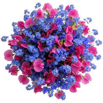 Bouquet of Blue Forget Me Not and Sweet Pea
