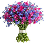 Bouquet of Blue Forget Me Not and Sweet Pea