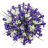 Bouquet of Blue Iris and Sweet Peas - Flowers Box London