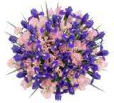 Bouquet of Blue Iris and Sweet Peas - Flowers Box London