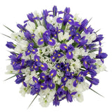 Bouquet of Blue Iris and Sweet Peas - Flowers Box London
