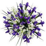 Bouquet of Blue Iris and Sweet Peas - Flowers Box London