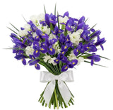 Bouquet of Blue Iris and Sweet Peas - Flowers Box London
