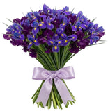 Bouquet of Blue Iris and Sweet Peas - Flowers Box London