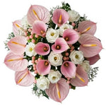 Bouquet of Calla Lily with Anthurium and Lisianthus - Flowers Box London