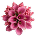 Bouquet of Calla Lily with Pink Snowberry - Flowers Box London
