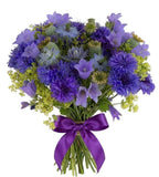 Bouquet of Cornflowers and Poppy Seed Pods - Flowers Box London