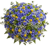 Bouquet of Cornflowers with Gypsophila and Craspedia Balls - Flowers Box London
