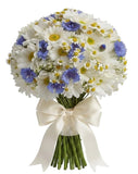 Bouquet of Daisy with Cornflowers and Tanacetum - Flowers Box London