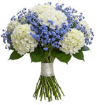 Bouquet of Hydrangea and Forget Me Not