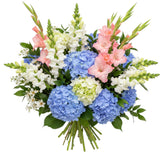 Bouquet of Hydrangea with Snapdragon and Gladioli - Flowers Box London