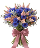 Bouquet of Lupinus and Blue Cornflowers - Flowers Box London