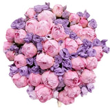 Bouquet of Luxury Pink Peonies with Lisanthus - Flowers Box London