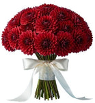 Bouquet of Luxury Red Dahlia - Flowers Box London