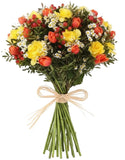 Bouquet of Orange Tulips with Daffodils - Flowers Box London