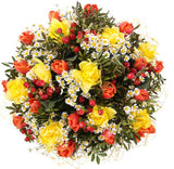 Bouquet of Orange Tulips with Daffodils