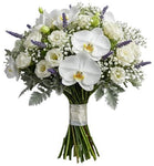 Bouquet of Phalaenopsis Orchids with Lisianthus and Lavender Accent - Flowers Box London