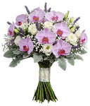 Bouquet of Phalaenopsis Orchids with Lisianthus and Lavender Accent - Flowers Box London