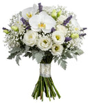 Bouquet of Phalaenopsis Orchids with Lisianthus and Lavender Accent - Flowers Box London