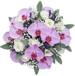 Bouquet of Phalaenopsis Orchids with Lisianthus and Lavender Accent - Flowers Box London