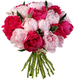 Bouquet of Pink and Cerise Peonies - Flowers Box London