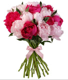 Bouquet of Pink and Cerise Peonies - Flowers Box London