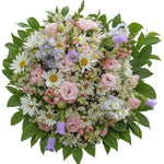 Bouquet of Pink Blooms and Daisies