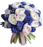 Bouquet of Pink Ranunculus and Hyacinth - Flowers Box London