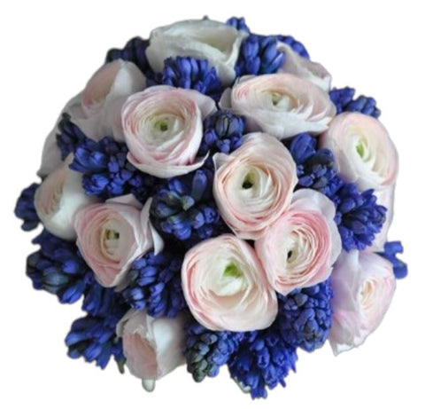 Bouquet of Pink Ranunculus and Hyacinth