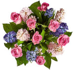Bouquet of Pink Roses and Hyacinth