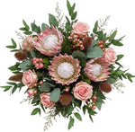 Bouquet of Protea and Pink Roses - Flowers Box London