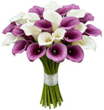 Bouquet of Purple and White Calla Lily - Flowers Box London