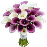 Bouquet of Purple and White Calla Lily - Flowers Box London