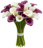 Bouquet of Purple and White Calla Lily - Flowers Box London